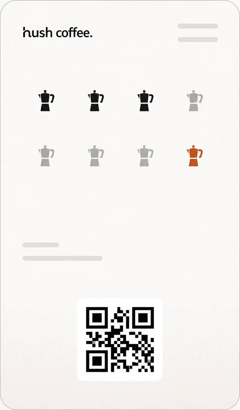 Example loyalty card for cafés & bars